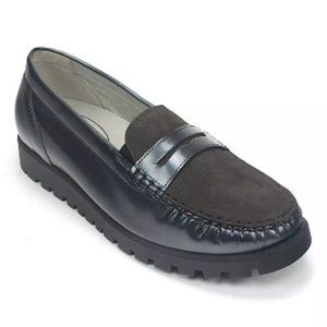 Waldlaufer Eliza Black Combo Loafers